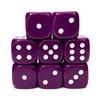 Opaque Dark Purple w/White Ink - Set of 12d6 pips 18mm Dice Set of 12d6 pips 18mm view 1