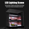 cxiiuui Display Case 1/64 Scale Diecast Parking Garage Moldel 3-Tires with LED Light 12 Parking Spaces Model Car Show Case with Full Acrylic Cover view 4