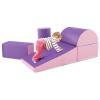 Costzon 5 Pieces Climbing Toys for Toddlers, Soft Foam Block Play Structures Infants Climbers for Child Development, Waterproof Kids Climbing Toys Indoor for Preschool Baby (Pink & Purple) view 1