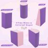 Costzon 5 Pieces Climbing Toys for Toddlers, Soft Foam Block Play Structures Infants Climbers for Child Development, Waterproof Kids Climbing Toys Indoor for Preschool Baby (Pink & Purple) view 3