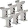 18 Pcs Train Bridge Pier Toys - Light Grey Plastic Support Risers for Kids Train Sets Ideal for Creative Track Layouts 2.75 X 2.16 X 2.59 Inches view 1