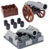 MaozyHomie Weapons Pack Military Medieval Warfare Cannon Toy Soldiers Figures Toy Set Minifigure Compatible with Major Brands, 3 Years Old and up view 1