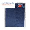 Kids Sleeping Bag Toddler Nap Mat with Removable Pillow, Large Foldable Sleeping Bag for Girls Boys, Easy Clean Slumber Bag with Double Zip for Camping School Preschool Daycare, 5923 inch Astronauts view 2