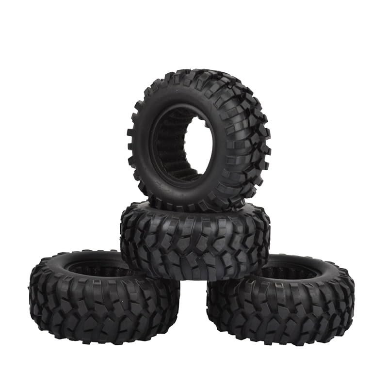 4PCS 1/10 Scale 1.9" Crawler Tires 96mm/108MM with Insert for 1/10 RC Crawler Axial SCX10 SCX10 II 90046 D90 D110 for Tamiya Modification Accessories (Size : 108MM)