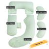 Pregnancy Pillows for Sleeping, U Shaped Full Body Pillow for Pregnancy Women,Removable Maternity and Nursing Pillow (Beige-70.86'') view 2