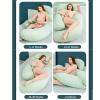 Pregnancy Pillows for Sleeping, U Shaped Full Body Pillow for Pregnancy Women,Removable Maternity and Nursing Pillow (Beige-70.86'') view 4