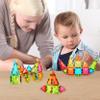 PicassoTiles 36pcs Mini Size Magnetic Tiles Magnet Toys Diamond Series Sensory Construction Building Blocks Set STEM Learning Travel Size Educational Toy for Kids Boys Girls Toddlers Age 3+ PTM36 view 2