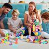 PicassoTiles Magnetic Marble Run Add-On Expansion Pack for Magnet Tile Building Blocks Maze Construction Toy Kit Educational STEM Learning Enhances Creativity Imagination Children Ages 3+ PTG01 view 2
