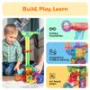 PicassoTiles Magnetic Marble Run Add-On Expansion Pack for Magnet Tile Building Blocks Maze Construction Toy Kit Educational STEM Learning Enhances Creativity Imagination Children Ages 3+ PTG01 view 4