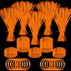 YOFOBU 500 PCS Orange Glow Sticks Bulk 8" Glowsticks Bracelets Necklaces with Connectors Glow in The Dark Party Supplies Light Up Neon Party Favor for Halloween Christmas Easter Wedding Birthday view 1