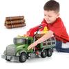 Gaginan Timber Transport Truck Toddler Toy, 15-inch Large Logging Truck Toy Car with Sounds and Lights, Birthday Kids Gifts for Boys & Girls Ages 3-6 view 1