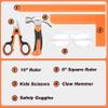 REXBETI 10-Piece Kids Tool Set with Real Hand Tools, Orange Durable Storage Bag, Children Learning Tool Kit for Home DIY and Woodworking, 6+ Years Old Birthday Gift view 2