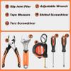 REXBETI 10-Piece Kids Tool Set with Real Hand Tools, Orange Durable Storage Bag, Children Learning Tool Kit for Home DIY and Woodworking, 6+ Years Old Birthday Gift view 3