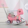4 in 1 Rocking Horse for Toddlers 1.5-3 Years Old, Balance Bike Ride On Toys with Push Handle, Baby Rocking Toy Backrest and Balance Board for Baby Girl and Boy Fun Birthday Gift (Pink) view 2