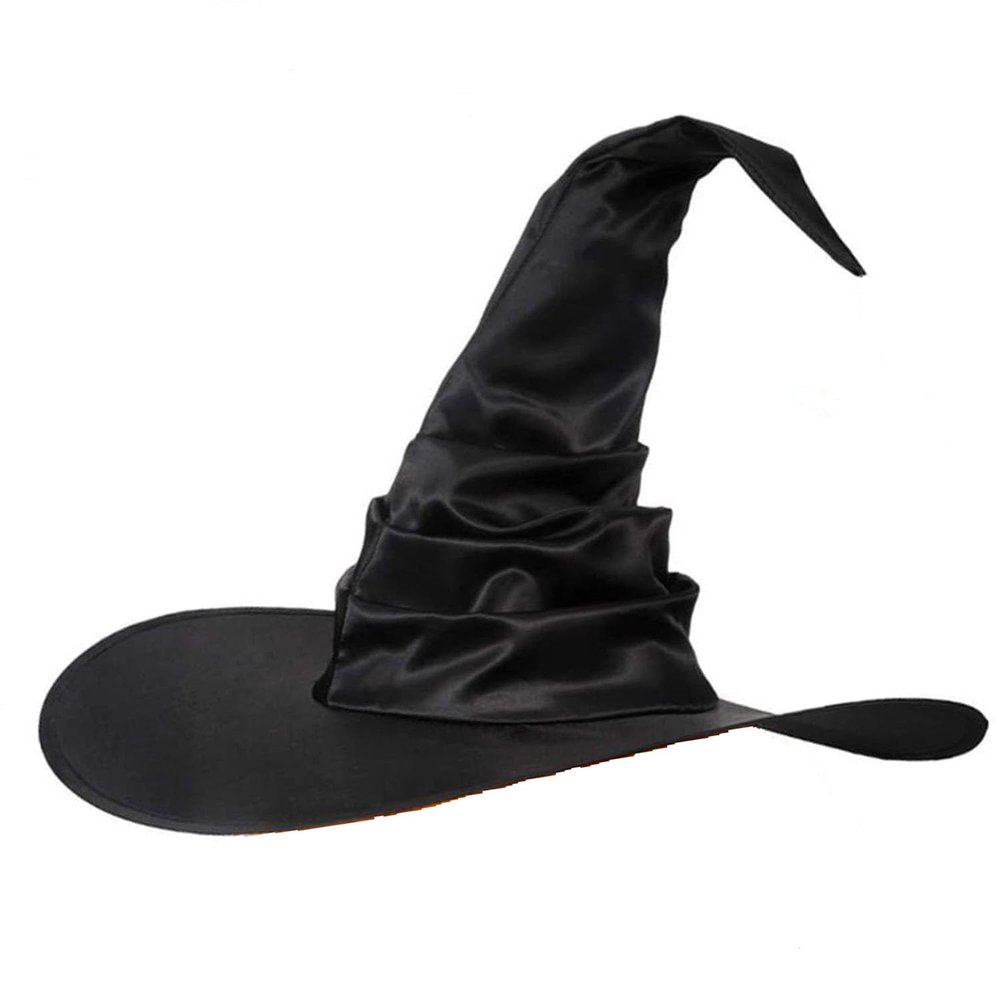 Ankelesz Halloween Witch Hat for Women Big Ruffled Hat, Party Masquerade Hat, Cosplay Costume Accessories