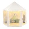 Monobeach White Princess Tent Girls Tassel Decor Large Playhouse Kids Castle Play Tent with Star Lights Toy for Children Indoor and Outdoor Games, 55'' x 53'' (White Princess Tent with Tassel) view 1