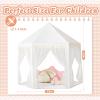 Monobeach White Princess Tent Girls Tassel Decor Large Playhouse Kids Castle Play Tent with Star Lights Toy for Children Indoor and Outdoor Games, 55'' x 53'' (White Princess Tent with Tassel) view 3