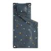 Wake In Cloud - Cot Nap Mat with Pillow and Blanket, 100% Cotton Fabric, for Toddler Kids Boys Girls Ages 3 Plus in Daycare Kindergarten Preschool, Stars Space Rockets, Dark Gray view 1