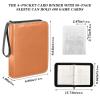 Orange Card Binder 400 Pockets Trading Card Storage Binder Album with Sleeves Zipper Card Collection Holder Folder for Sport Card Game Card Sleeved Card view 3