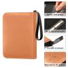 Orange Card Binder 400 Pockets Trading Card Storage Binder Album with Sleeves Zipper Card Collection Holder Folder for Sport Card Game Card Sleeved Card view 4
