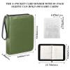 Dark Green Card Binder 400 Pockets Trading Card Storage Binder Album with Sleeves Zipper Card Collection Holder Folder for Sleeved Cards Sport Cards Game Cards view 3
