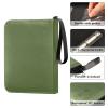 Dark Green Card Binder 400 Pockets Trading Card Storage Binder Album with Sleeves Zipper Card Collection Holder Folder for Sleeved Cards Sport Cards Game Cards view 4