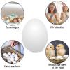 6pcs Wooden Fake Eggs, White Wooden Easter Eggs, DIY Kitchen Pretend Play Food Set,Children Kitchen Play Toys,Fake Chicken Eggs for Home Farm Decor view 3