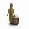 Charmgle Wind-up Retro Toy Travelers Carrying Luggage Model Tin Toys Home Party Decoration Xmas Gifts Adult Collection Army Green view 2