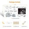 APLUSH Ultrasound Picture Frame 4X3 Inches with Baby Countdown Weeks Sonogram Pregnancy Announcement Elephant Nursery Decor, Gender Reveal, New Mom Keepsake Gift view 3