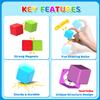 Magnetic Building Blocks Large, 1.65 inch Magnetic Stacking Cubes for Toddlers, Sensory & Montessori Toys for Boys & Girls 1 2 3 Years Old (12 PCS) view 3