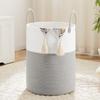 Artfeel Laundry Basket,Woven Cotton Rope Laundry Hamper,60L for Decorative Storage of Dirty Clothes,Toys and Blankets in Bathroom,Baby Room and Living Room view 1