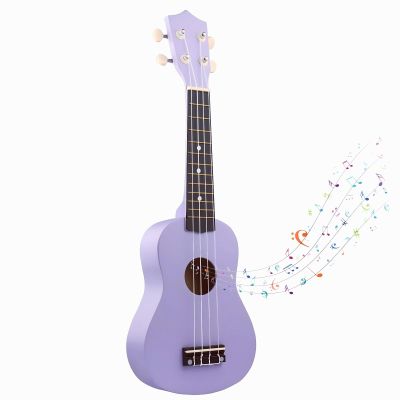 21 Inch Carbon Fibre Kids Toddler Child Children Acoustic Guitar Ukulele Musical Instruments Ideal for 3-9 Year Old Boys Girls Gifts (Purple)