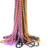 36 Halloween Mardi Gras Beads Bulk, Black, Orange Purple Metallic Costume Necklaces For Halloween Party Decoration, Halloween Party Favors, Mardi Gras Parade view 1