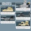 Apostrophe Games 5 Military Building Block Sets (730 Pieces) F/A-18 Hornet, F-14 Tomcat Fighter Jet, AH-64 Apache Helicopter, M2 Bradley Tank, and Humvee Avenger view 2