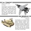 Apostrophe Games 5 Military Building Block Sets (730 Pieces) F/A-18 Hornet, F-14 Tomcat Fighter Jet, AH-64 Apache Helicopter, M2 Bradley Tank, and Humvee Avenger view 4