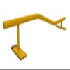 FLVFF Fingerboard Rail Metal Made of Solid Round Steel 2 Levels Grind Rails Ramp and Skate Parks (R8) (Yellow) view 2