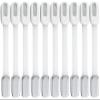 10 Pack Multi-Use Baby Locks, Safety Cabinet Child Proofing, Quick and Easy 3M Adhesive for Cabinets, Drawers, Fridges Toilet Seats and More (White) view 1