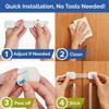 10 Pack Multi-Use Baby Locks, Safety Cabinet Child Proofing, Quick and Easy 3M Adhesive for Cabinets, Drawers, Fridges Toilet Seats and More (White) view 2