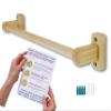 32.5 in. Long Montessori Pull Up Bar for Babies | Excercise Guide, Hand-Made, Assembled, Quality Wooden Toy Bar for Infants, Ballet Bar for Toddlers. view 1