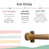 32.5 in. Long Montessori Pull Up Bar for Babies | Excercise Guide, Hand-Made, Assembled, Quality Wooden Toy Bar for Infants, Ballet Bar for Toddlers. view 3