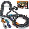 Electric Slot Car Race Track Sets - 1:43 Race Car Track Sets with 4 Slot Cars with Headlights, 2 Hand Controllers, Dual Racing Game Lap Counter, Birthday, Toys for Kids view 1