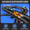 Electric Slot Car Race Track Sets - 1:43 Race Car Track Sets with 4 Slot Cars with Headlights, 2 Hand Controllers, Dual Racing Game Lap Counter, Birthday, Toys for Kids view 3