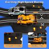 Electric Slot Car Race Track Sets - 1:43 Race Car Track Sets with 4 Slot Cars with Headlights, 2 Hand Controllers, Dual Racing Game Lap Counter, Birthday, Toys for Kids view 4
