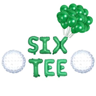 100% LIKED-Six Tee Balloon Banner, 60th Birthday Golf Theme Birthday, Golf 60th Birthday, 60th Golf Birthday Decorations, Golf themed Birthday, 60th Birthday Party For Man Or Women