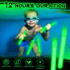 Lewtemi 100 Pack 4" or 6" Bright Glow Sticks Bulk, Glow in the Dark Party Supplies Birthday and Holidays (4 Inch,Green) view 4