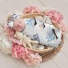 Personalized Baby Newborn Receiving Blanket with Beanie Hat Headband Set, Custom Name Swaddle Nursery Blanket for Boys and Girls, Soft Breathable Swaddle Wrap(Nautical Ship) view 3