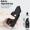 FREELOVE Fidget Knife Toys for Adults, Metal Heavy Sturdy Finger Slider, Gravity Slide Figette Block, Inertia Flipping Pocket EDC for Men Teens Anxiety Fun Cool, Black view 2