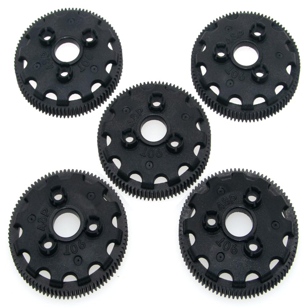 48P Spur Gear 4690 Compatible with 1/10 TRAXXAS Slash 2WD Bandit Upgrade VXL XL-5 Rustler Stampede Parts(48P-90T)