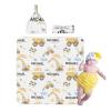 Personalized Baby Newborn Receiving Blanket with Beanie Hat Headband Set, Custom Name Swaddle Nursery Blanket for Boys and Girls, Soft Breathable Swaddle Wrap(Construction) view 1
