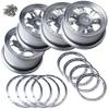 GTBRacing CNC Aluminum Alloy Front Rear Wheel Hub with Rings Set for 1/5 RC Car HPI Baja 5B Upgrade Part (Front+Rear Wheel Hub +Rings) view 1